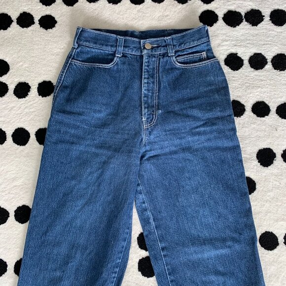 Vintage 70's Vidal Sasson High Rise Tapered Denim Retro Mom Jeans - Picture 3 of 16